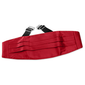 Burgundy Cummerbund by Elite Solid -  Burgundy Silk