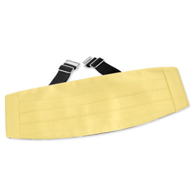 Baby Yellow Cummerbund by Elite Solid - Yellow Silk Baby Yellow Cummerbund by Elite Solid - Yellow Silk