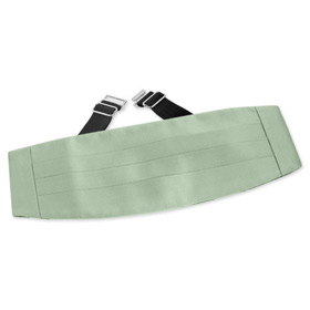 Celedon Green Cummerbund by Elite Solid -  Green Silk