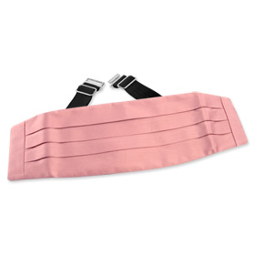 Bridal Rose Cummerbund by Elite Solid -  Pink Silk
