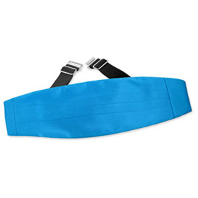 Blue Aster Cummerbund by Elite Solid -  Blue Silk
