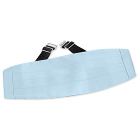 Sky Blue Cummerbund by Elite Solid -  Blue Silk