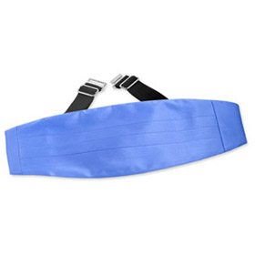 Cadet Blue Cummerbund by Elite Solid -  Blue Silk
