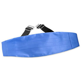 French Blue Cummerbund by Elite Solid -  Blue Silk