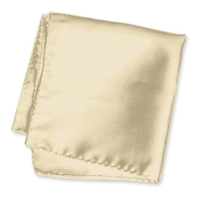Bleached Sand (psquare) Pocket Square by Elite Solid -  Gold Silk
