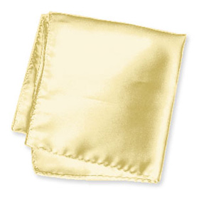 Handkerchief - Butter Yellow By Elite Solid Yellow Silk Pocket Squares