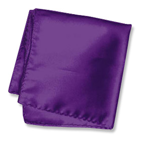 Silk Handkerchief - Royal Purple By Elite Solid Purple Silk Pocket Squares