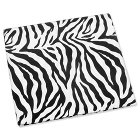 Silk Handkerchief - Zebra Print By Wild Ties Black Silk Pocket Squares