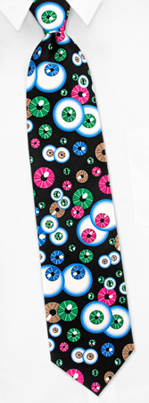 Eyeballs by Wild Ties black silk ties