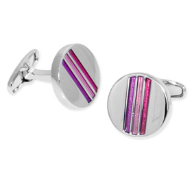 Stripes Cufflink by Enrico Pardini -  Silver Metal