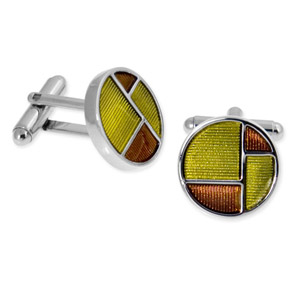 Corded Window Cufflink by Enrico Pardini -  Silver Metal