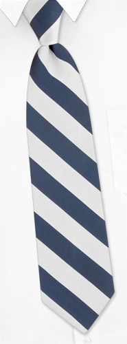 Navy and Silver Stripe Tie by Elite - Silver Silk Navy and Silver Stripe Tie by Elite - Silver Silk