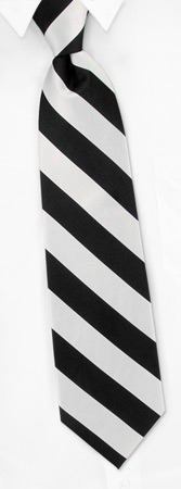 Black and Silver Stripe Tie by Elite -  Black Silk