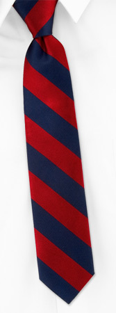 Burgundy and Navy Stripe Boys Tie by Elite -  Navy blue Silk