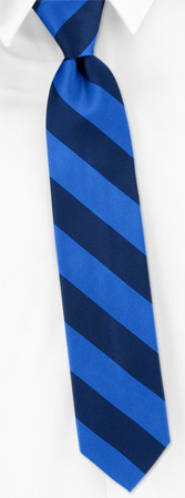 Blue and Navy Stripe Boys Tie by Elite -  Blue Silk