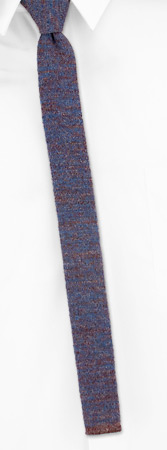 Narrow Ties - Capriati By Orsini Blue Wool Knit Narrow Ties