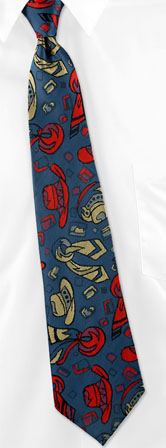 Ties Scarves - Cowboy Hats & Scarves By Imported Designers Navy Blue Silk Ties