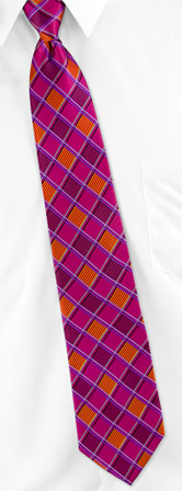 Pink Ties - Bramdean By Umo Lorenzo Pink Silk Zipper Ties