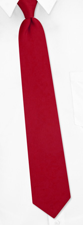 Solid Red Zipper Tie by The American Necktie Co -  Red Polyester