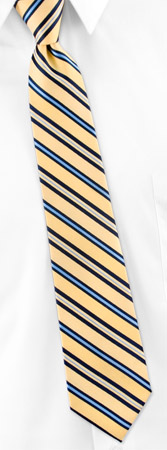 Boys Ties - Tadley Stripe By Umo Lorenzo Yellow Polyester Boys Ties