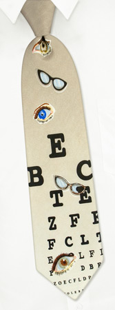 Optometrist Tie by Fun Ties -  Tan/taupe Polyester