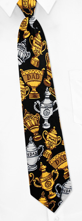 Worlds Greatest Dad by E Graziano black polyester ties