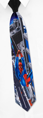 Spiderman By Marvel Comics Black Polyester Boys Clipon Ties
