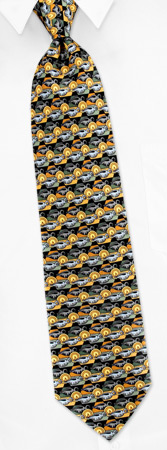 Oil Lamps Tie by Inspire Neckwear -  Olive Silk