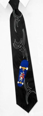 Skateboards - Skaterboard By Cherokee Black Polyester Ties