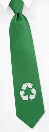 Recycle Tie by The American Necktie Co - Green Microfiber Recycle Tie by The American Necktie Co - Green Microfiber