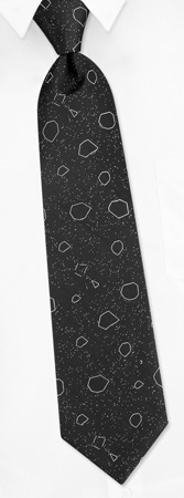 Atari Asteroids Game - Asteroids By Game Tie Black Microfiber Ties