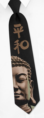 Buddha Tie by The American Necktie Co -  Black Microfiber