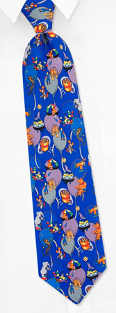 Circus Tie by The American Necktie Co -  Blue Microfiber