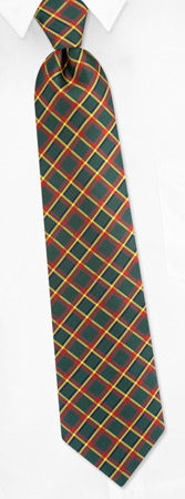 Fall Plaid Tie by The American Necktie Co -  Green Microfiber