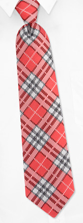 Bold Plaid Tie by The American Necktie Co - Red Microfiber Bold Plaid Tie by The American Necktie Co - Red Microfiber