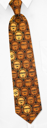 Wine Barrels Tie by The American Necktie Co - Brown Microfiber