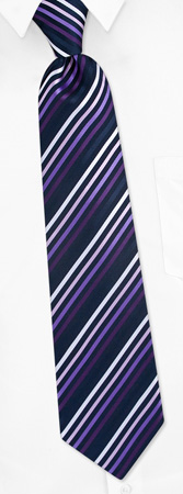 Purple Tonal Stripe Extra Long Tie by Silk Rhino Neckwear -  Purple Microfiber