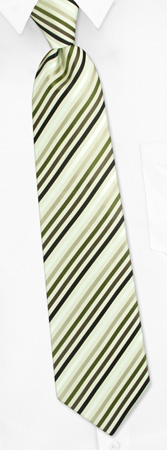 Celedon Tonal Stripe Extra Long Tie by Silk Rhino Neckwear -  Celedon green Microfiber
