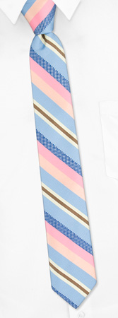 Pastel Stripe Boys Tie by The American Necktie Co -  Blue Microfiber