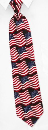 Flags by Cornell of California black silk ties