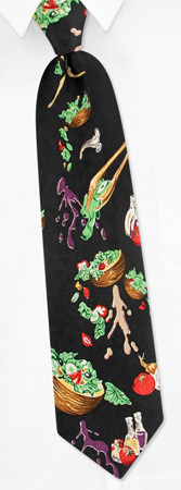 Company Uniforms | Restaurant Uniforms | Catering Uniforms - Salad Tie by Tie Cuisine - Black Silk