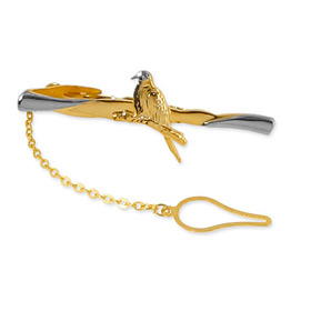Bird clasp by Umo Lorenzo gold metal tie clips