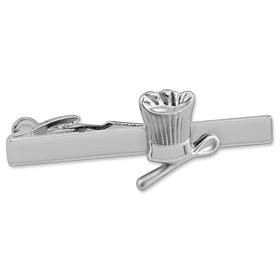 Chef Hat And Spoon By Necktie Accessories Silver Silver Plated Tie Bars