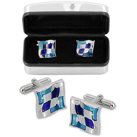 Silver Cufflinks - Silver Motion By Enrico Pardini Silver Metal Cufflinks