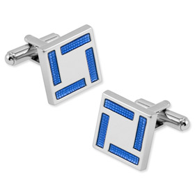 Modern Abstracts Cufflink by Enrico Pardini - Silver Metal Modern Abstracts Cufflink by Enrico Pardini - Silver Metal