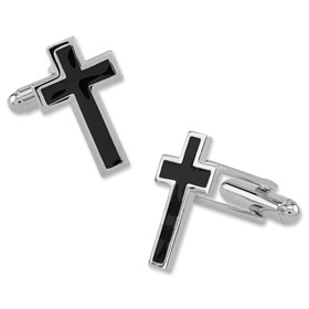 Silver Cufflinks - Cross By Competition Silver Silver Plated Cufflinks