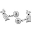 Double Ended Golf Bag and Ball cufflinks