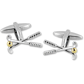 Golf Club by Umo Lorenzo silver metal cufflinks