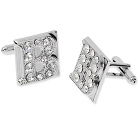 Silver Cufflinks - Initial B By Umo Lorenzo Silver Metal Cufflinks