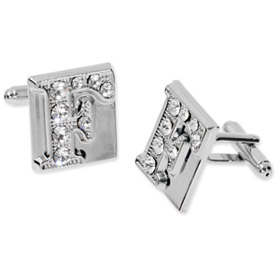 Silver Cufflinks - Initial F By Umo Lorenzo Silver Metal Cufflinks